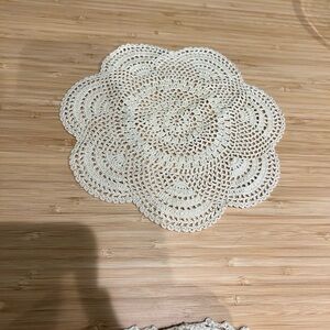Vintage Hand-Crocheted Doily – 9” Round